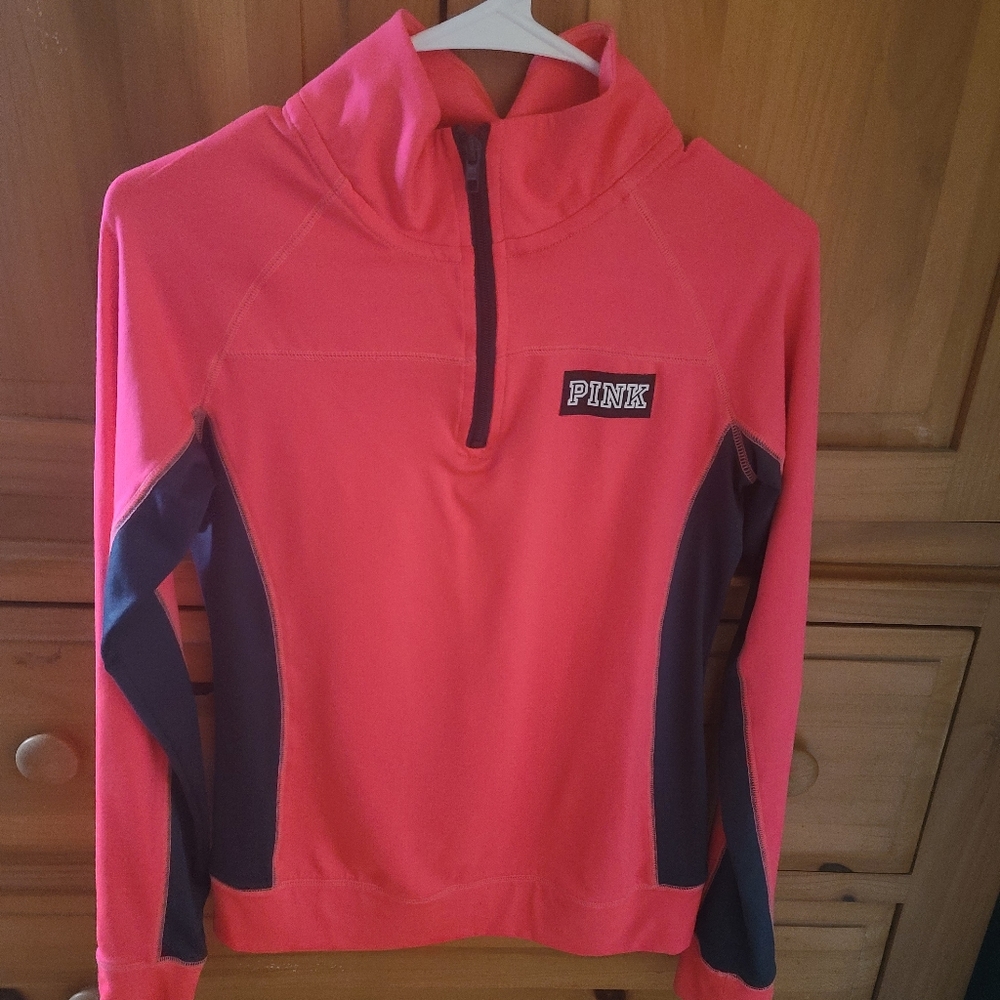 Electric pink half zip